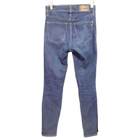 Madewell 9" High Rise Skinny Jeans Sz 25 2 4 Dark Blue Stretch Denim - Picture 2 of 7